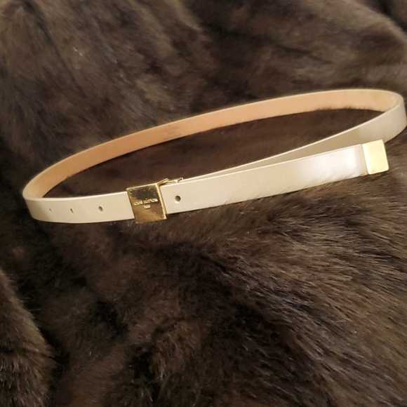 LOUIS VUITTON beige skinny belt gold buckle 🤎 - Picture 7 of 9